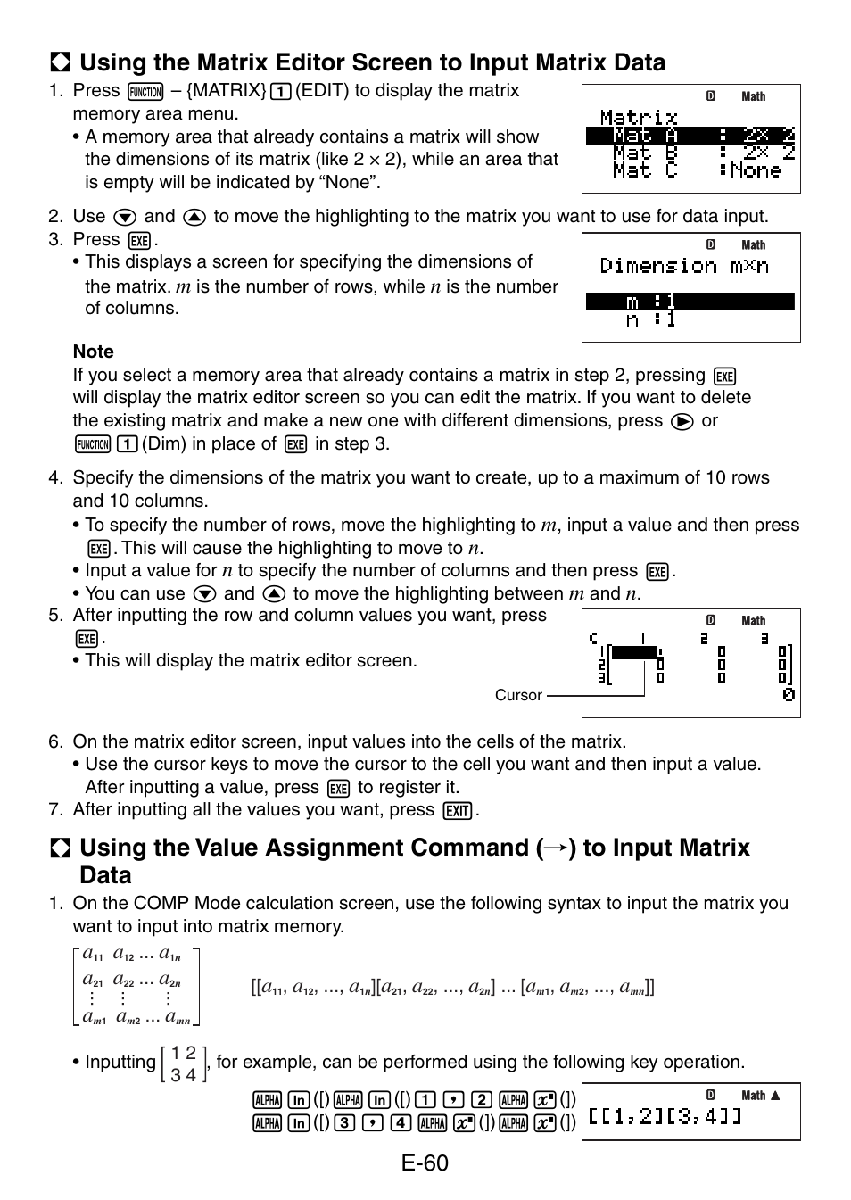 E-60 | Casio fx-5800P User Manual | Page 61 / 147