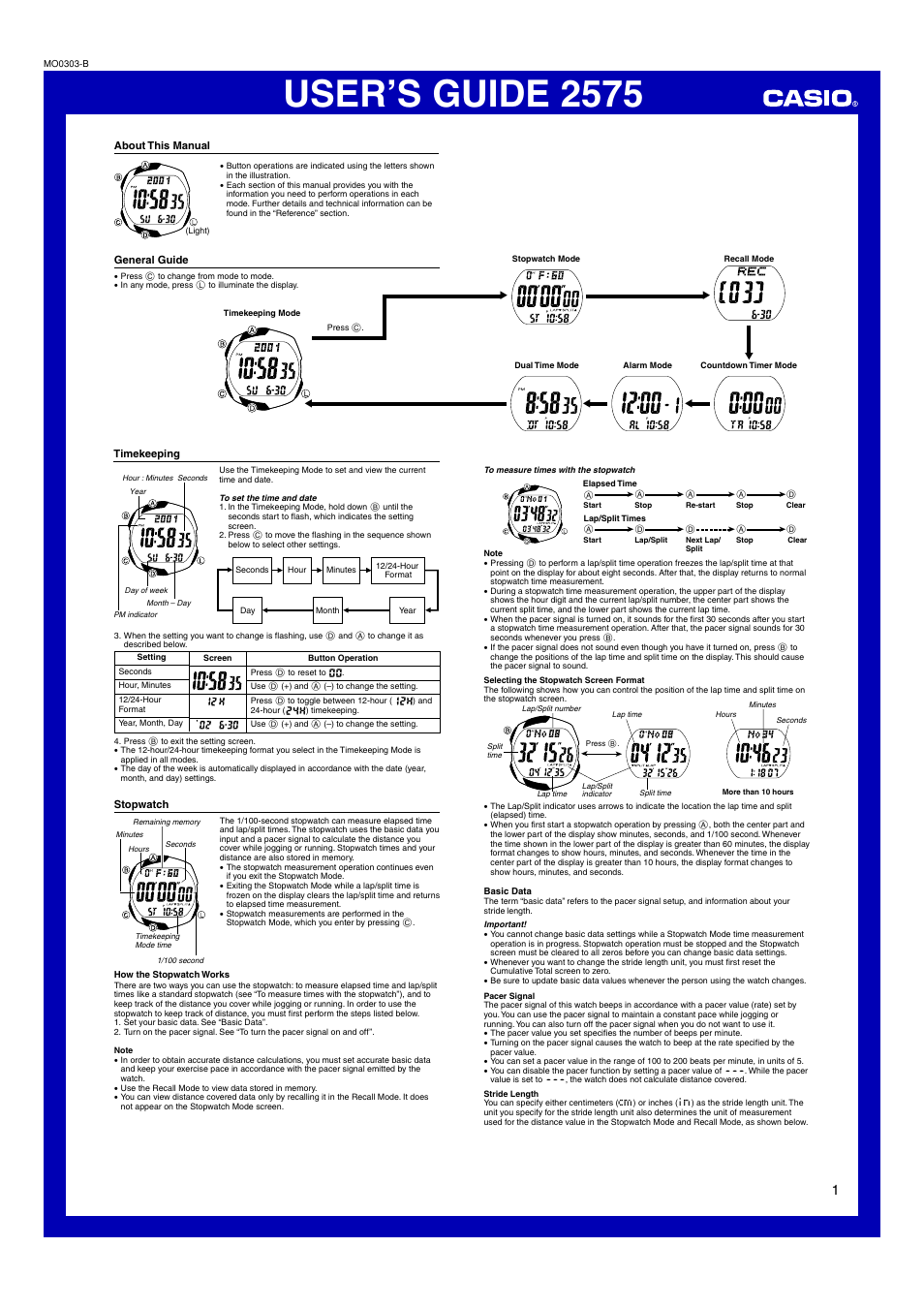 Casio 2575 User Manual | 4 pages