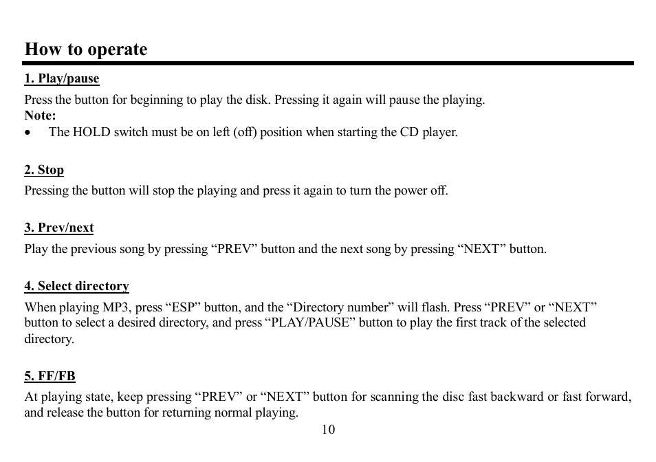 How to operate | Hyundai H-CD7001 User Manual | Page 10 / 30