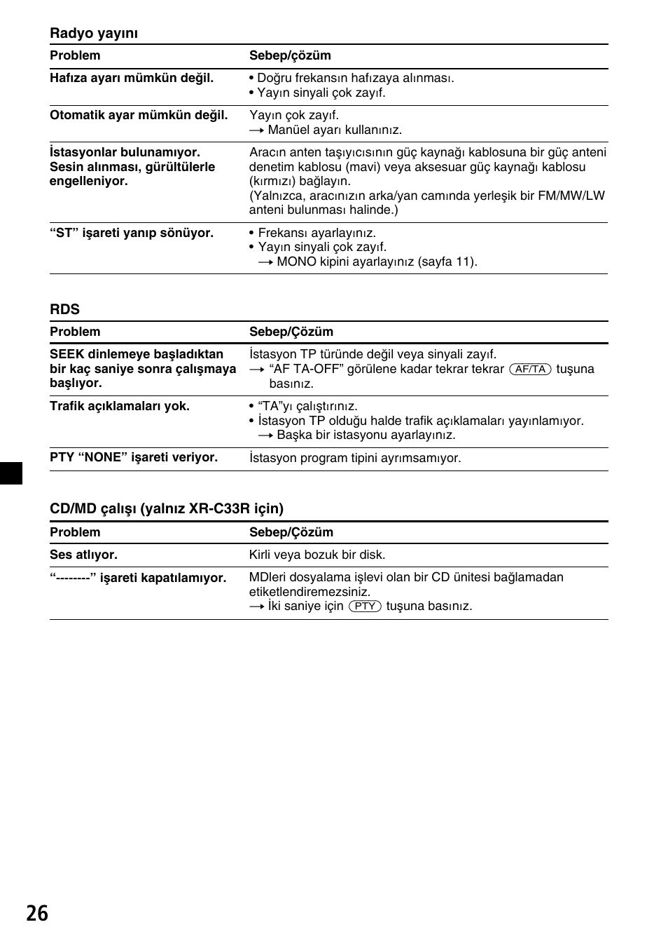 Sony XR-C33R User Manual | Page 104 / 132