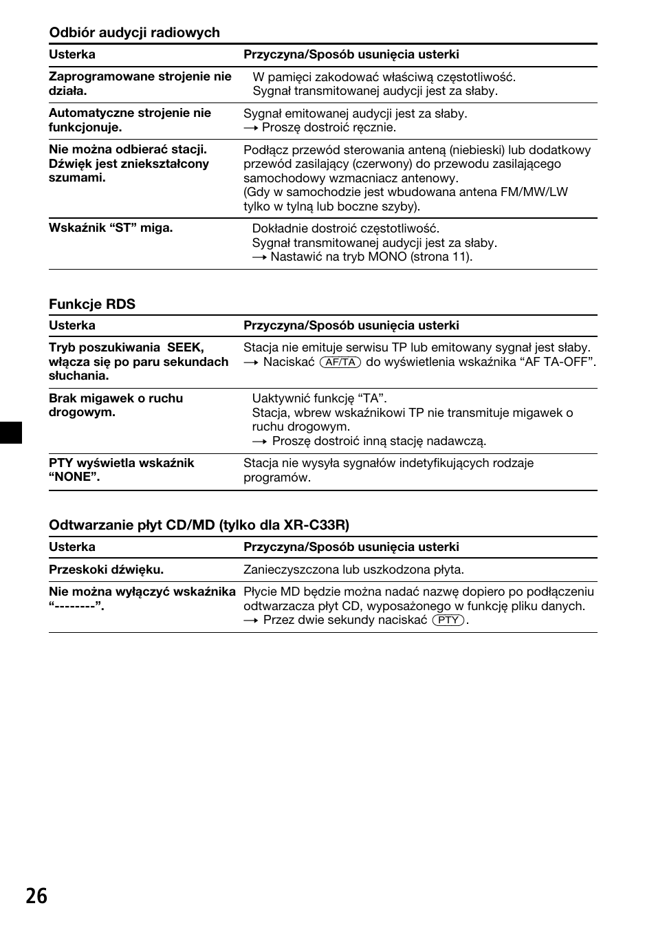 Sony XR-C33R User Manual | Page 78 / 132
