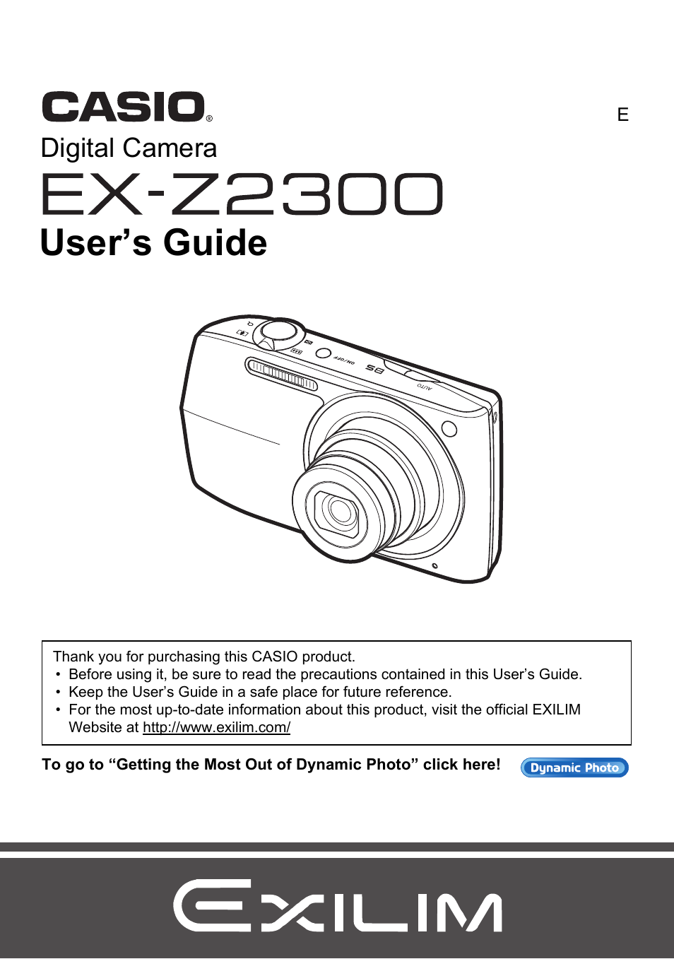 Casio EX-Z2300 User Manual | 191 pages