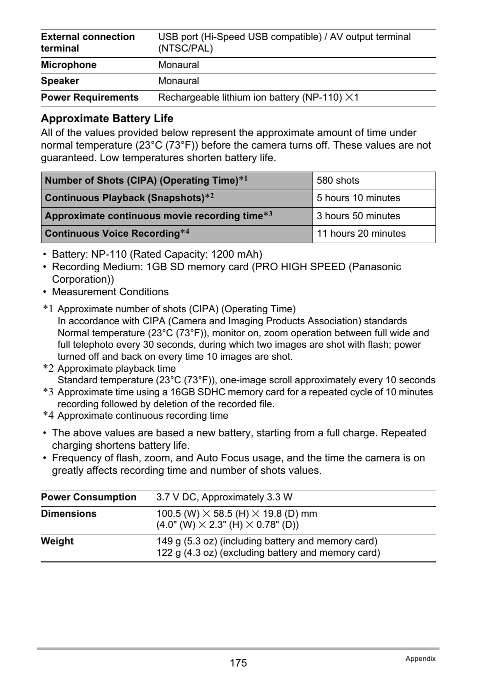 Ge 175 for | Casio EX-Z2300 User Manual | Page 175 / 191