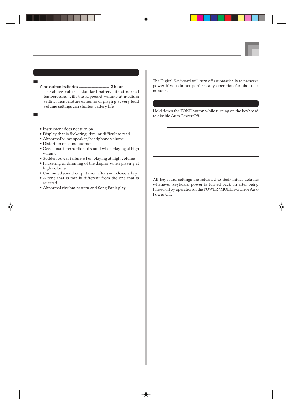 Auto power off, Settings, Important battery information | Casio CTK1100ES1A User Manual | Page 15 / 44