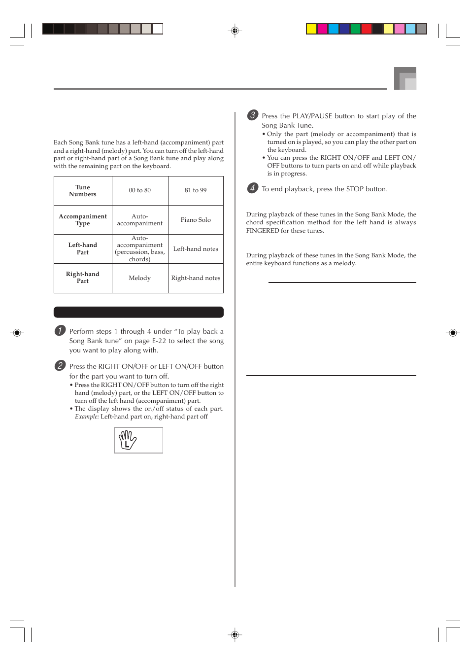 Playing along with a song bank tune | Casio CTK1100ES1A User Manual | Page 27 / 44