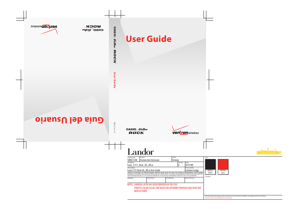 Casio G'zOne Rock User Manual | 201 pages