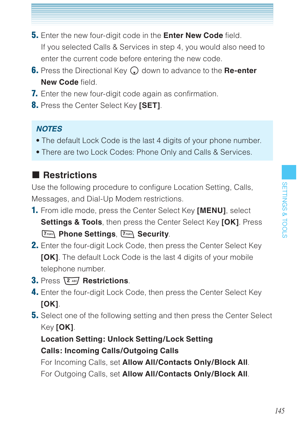 Restrictions | Casio G'zOne Rock User Manual | Page 146 / 201