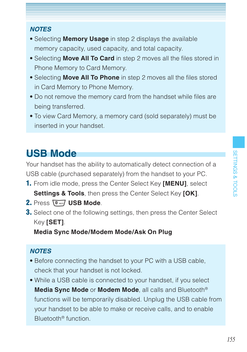 Usb mode | Casio G'zOne Rock User Manual | Page 156 / 201
