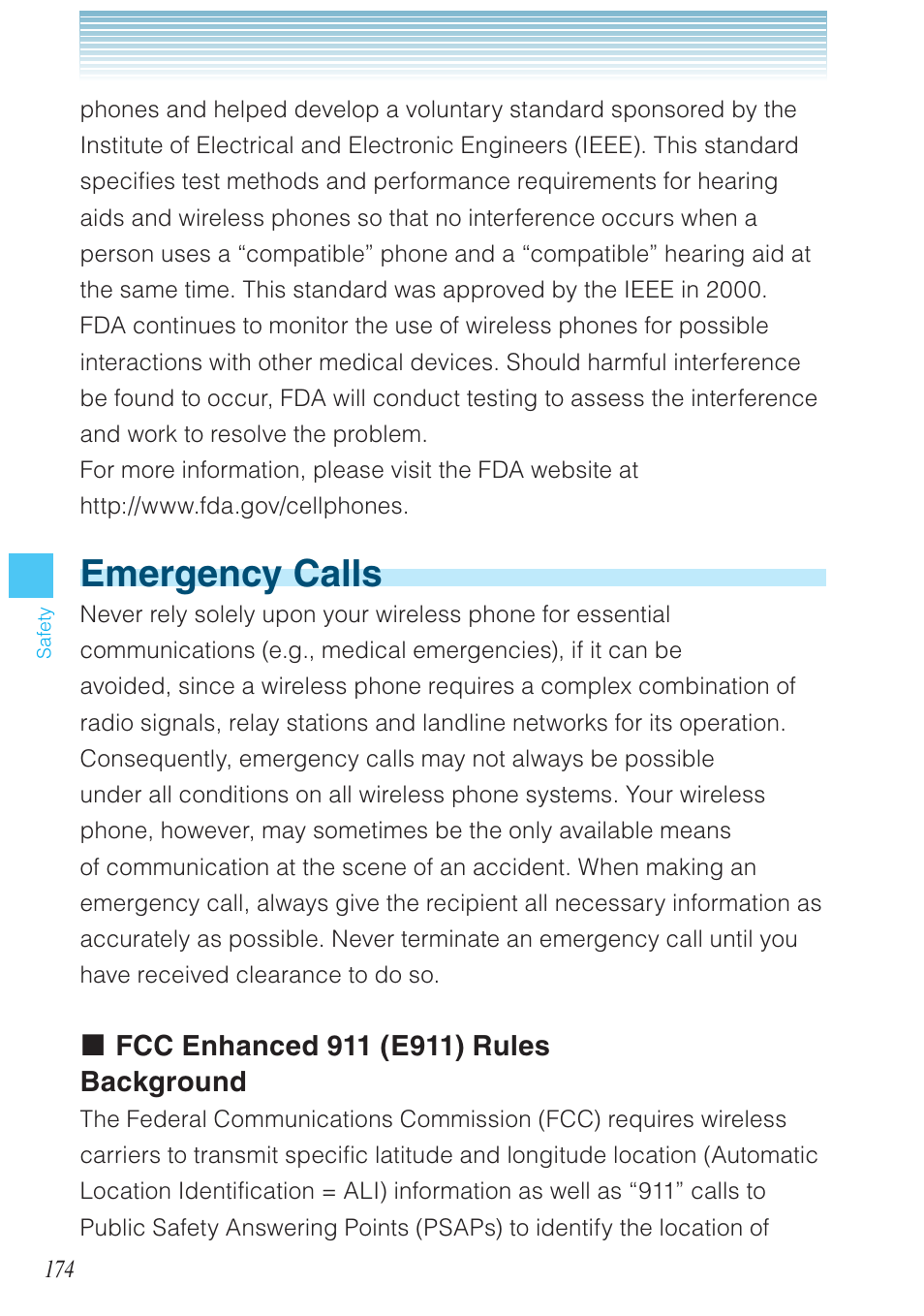 Emergency calls | Casio G'zOne Rock User Manual | Page 175 / 201