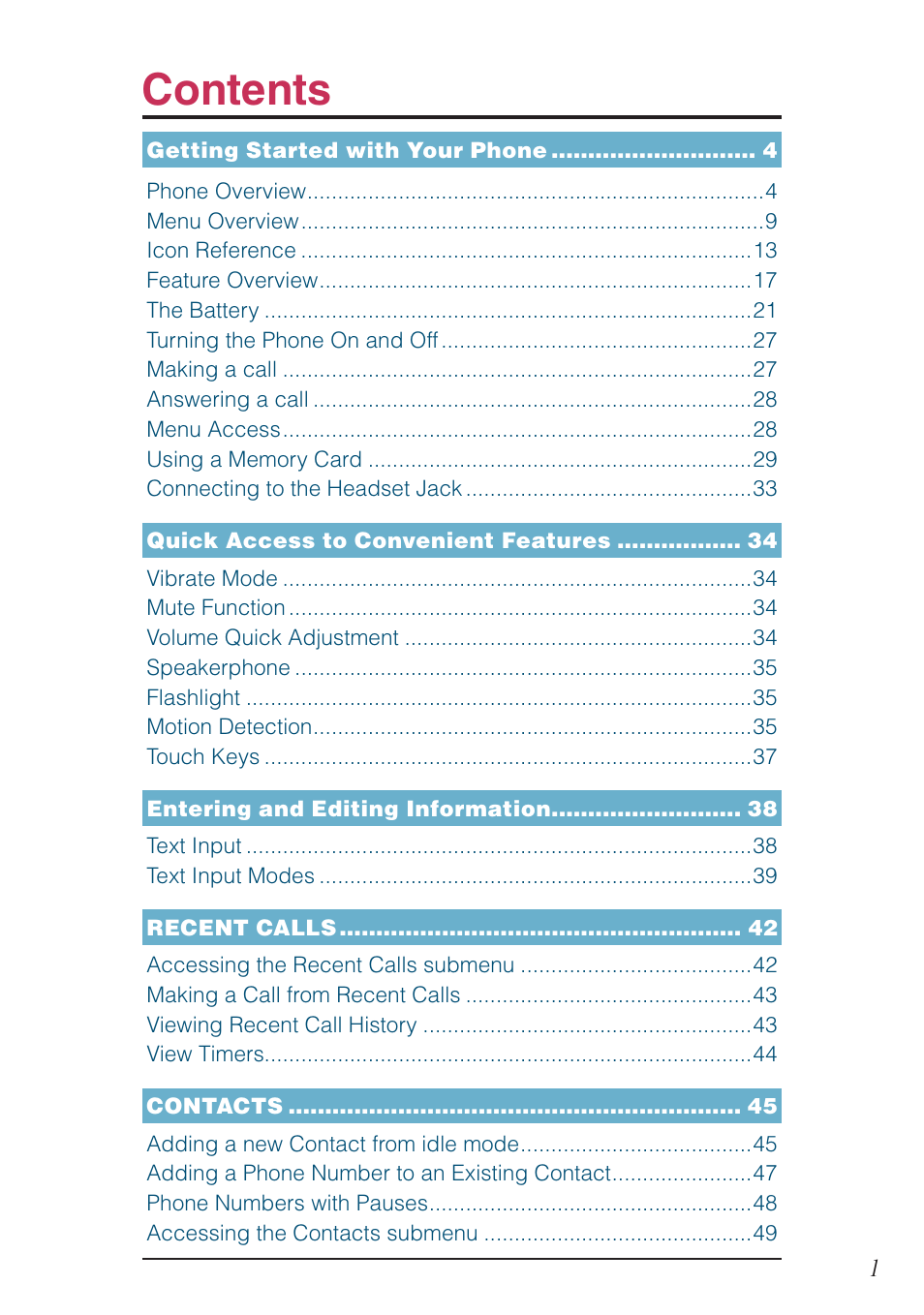 Casio G'zOne Rock User Manual | Page 2 / 201