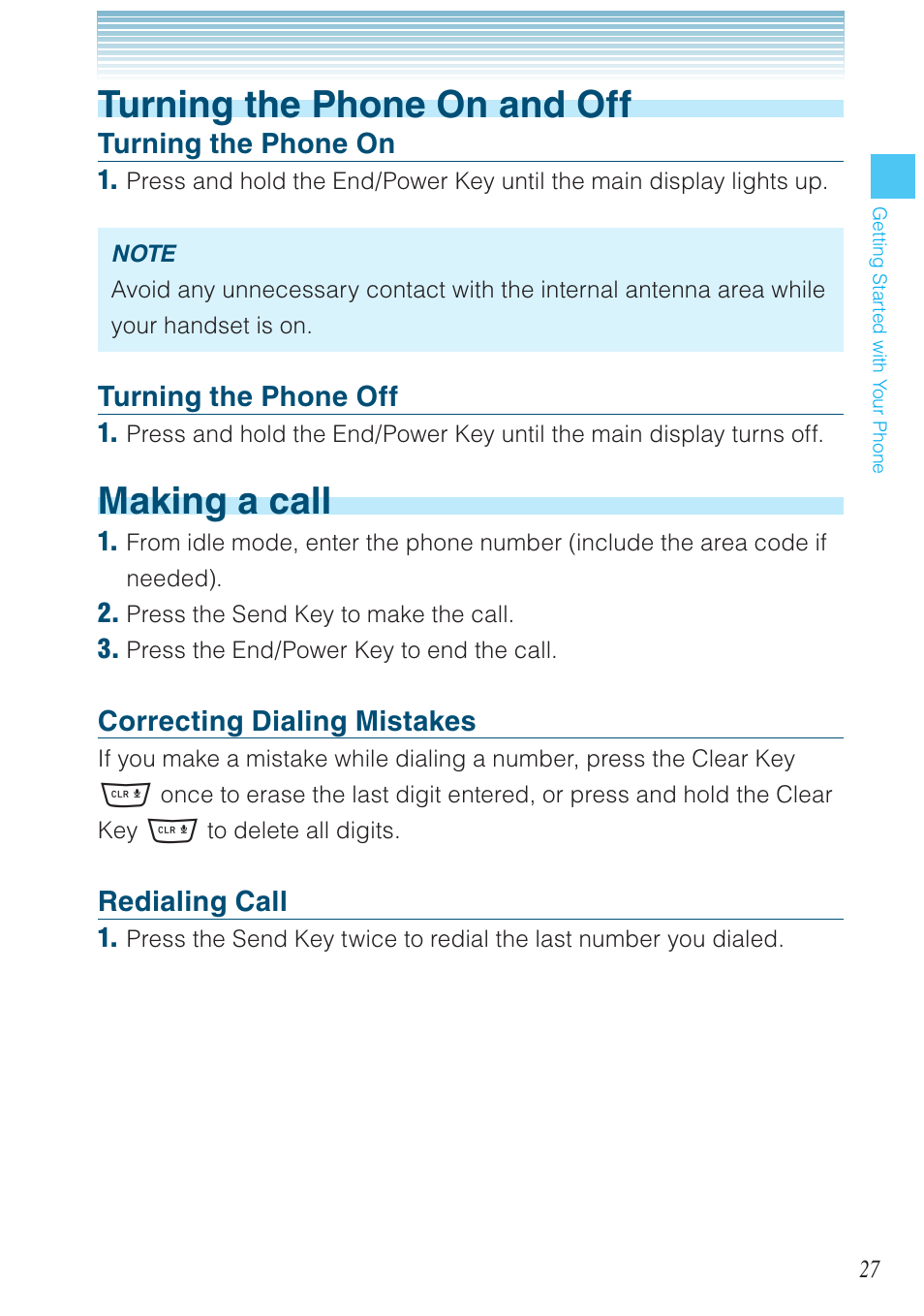 Turning the phone on and off, Making a call | Casio G'zOne Rock User Manual | Page 28 / 201