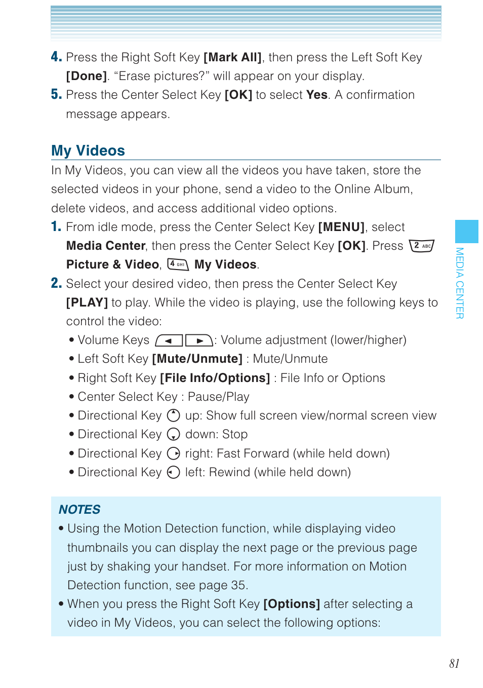 My videos | Casio G'zOne Rock User Manual | Page 82 / 201