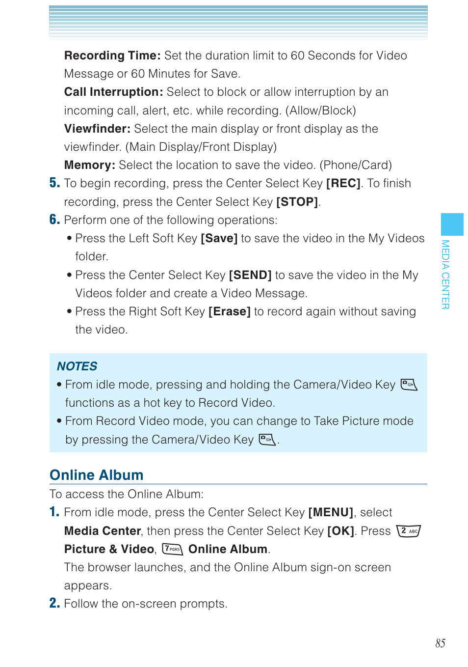 Online album | Casio G'zOne Rock User Manual | Page 86 / 201