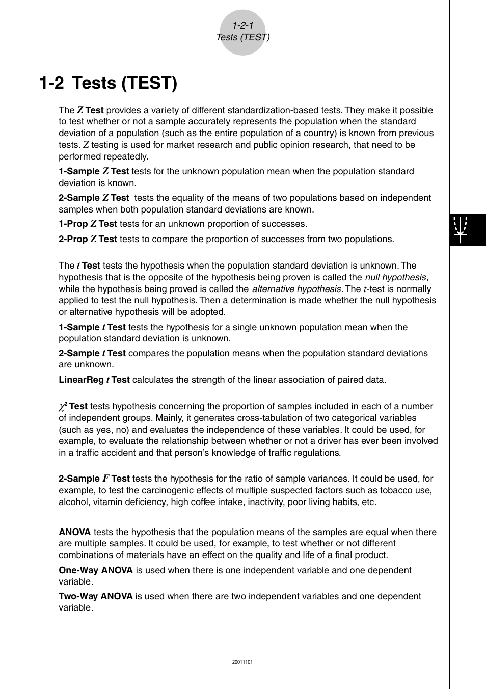 2 tests (test) | Casio ALGEBRA FX 2.0 PLUS User Manual | Page 10 / 67