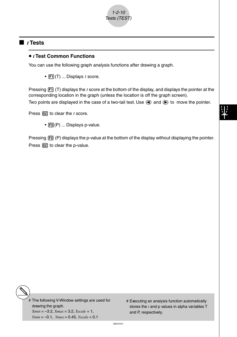 Kk t tests | Casio ALGEBRA FX 2.0 PLUS User Manual | Page 19 / 67