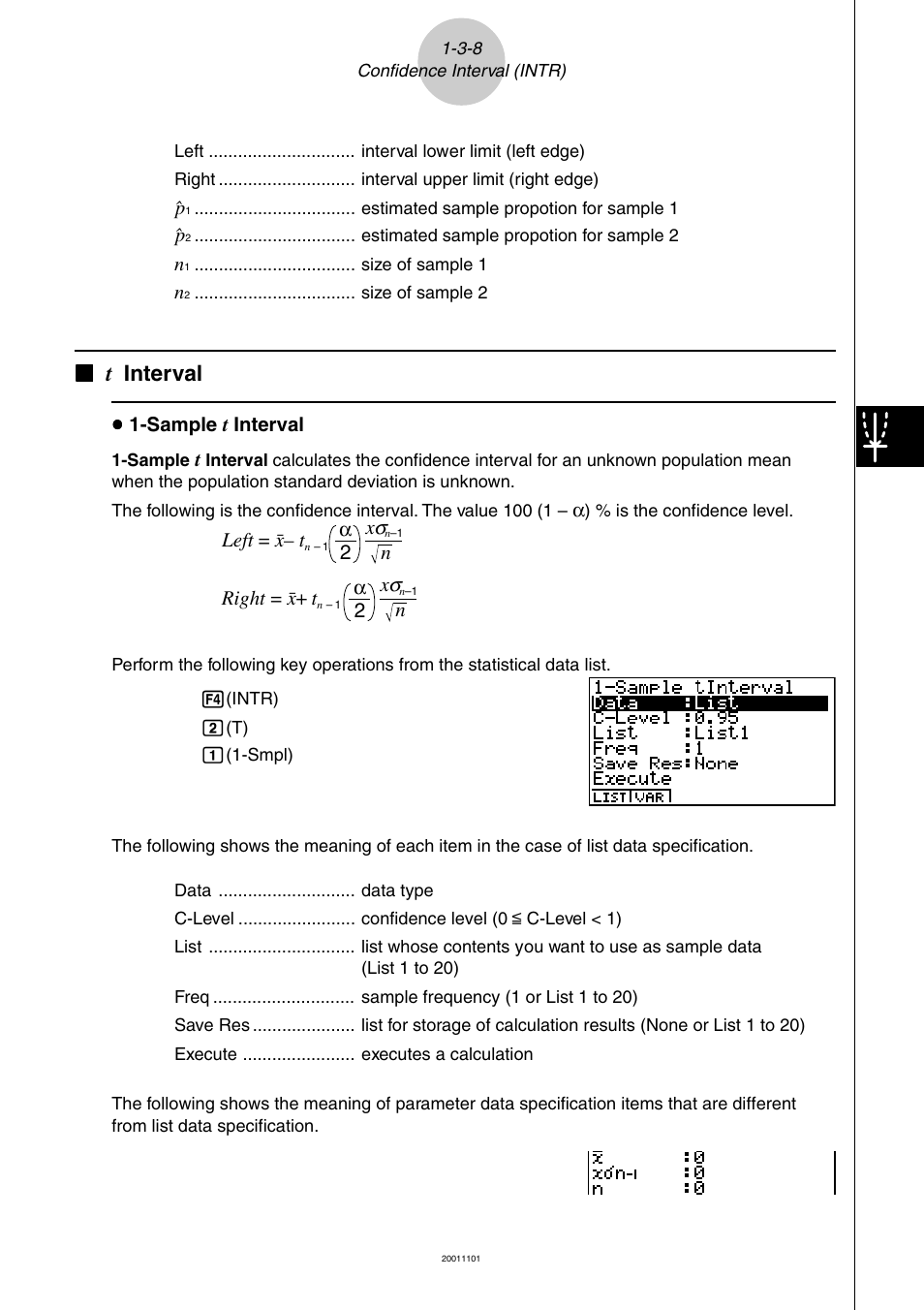 Kk t interval | Casio ALGEBRA FX 2.0 PLUS User Manual | Page 42 / 67