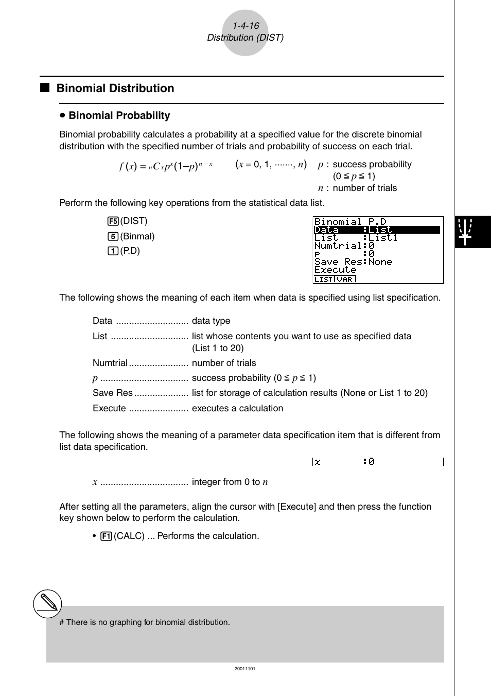 Kk binomial distribution | Casio ALGEBRA FX 2.0 PLUS User Manual | Page 61 / 67