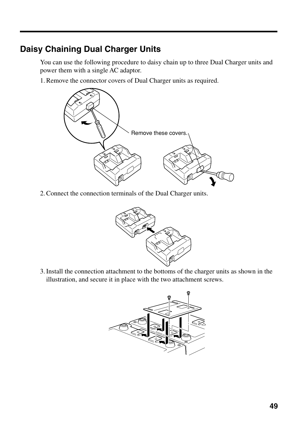 Daisy chaining dual charger units | Casio IT-700/70 User Manual | Page 51 / 63