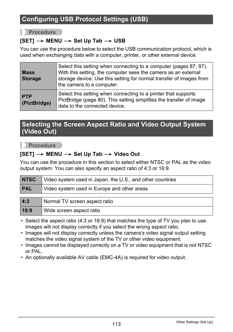 Configuring usb protocol settings (usb) | Casio EXILIM EX-ZS5 User Manual | Page 113 / 142