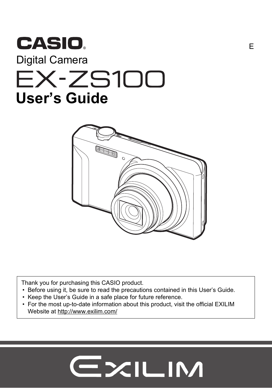 Casio EXILIM EX-ZS100 User Manual | 139 pages
