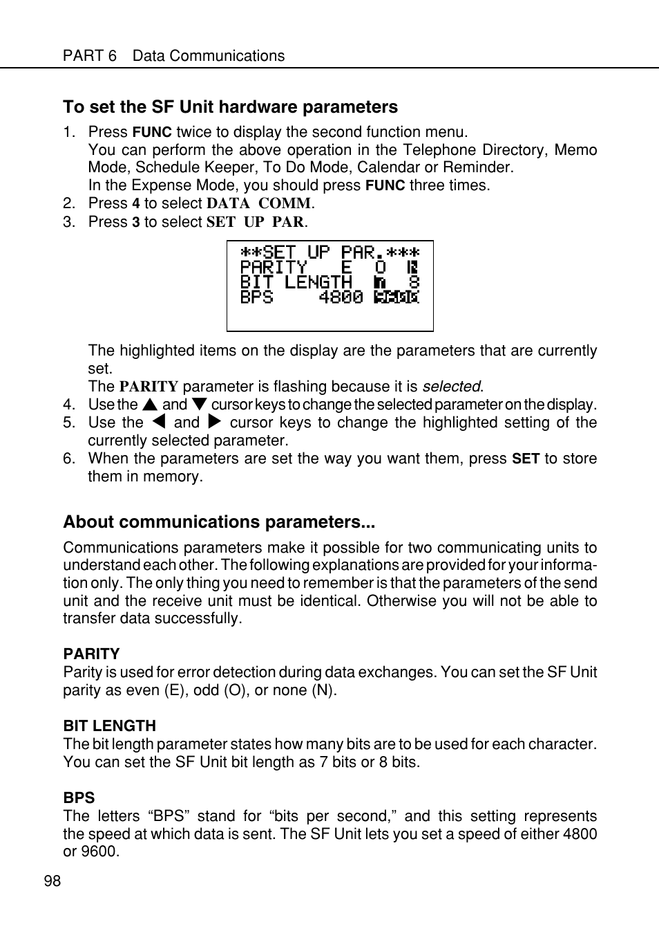 Casio SF-4985ER User Manual | Page 100 / 118