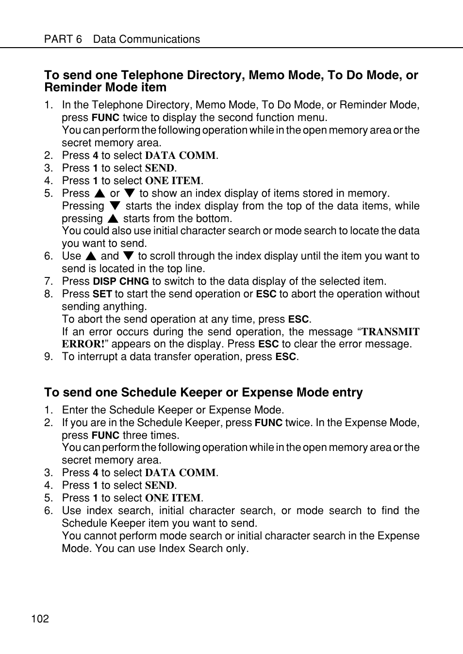 Casio SF-4985ER User Manual | Page 104 / 118