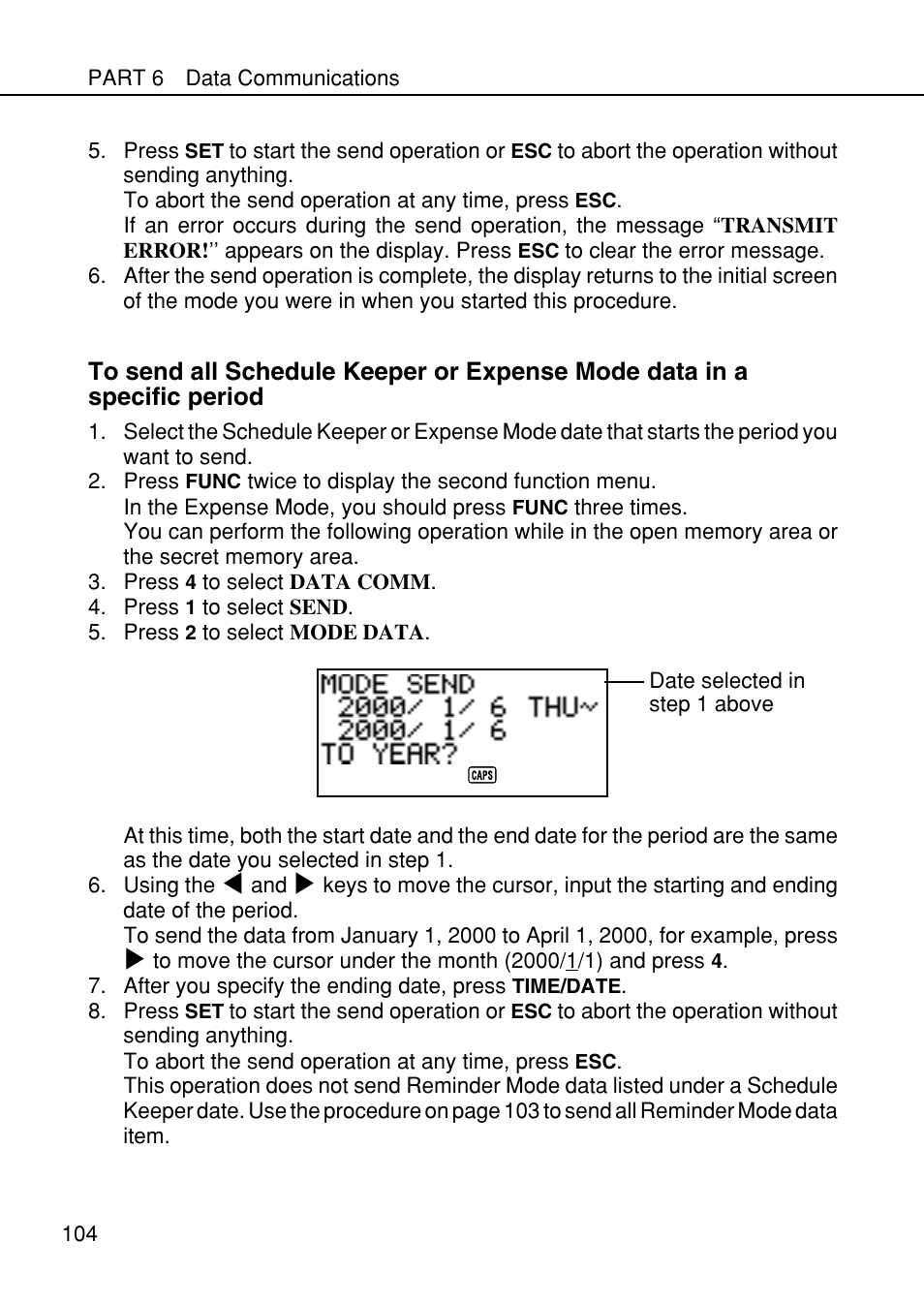 Casio SF-4985ER User Manual | Page 106 / 118