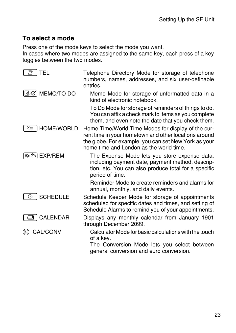 Casio SF-4985ER User Manual | Page 25 / 118