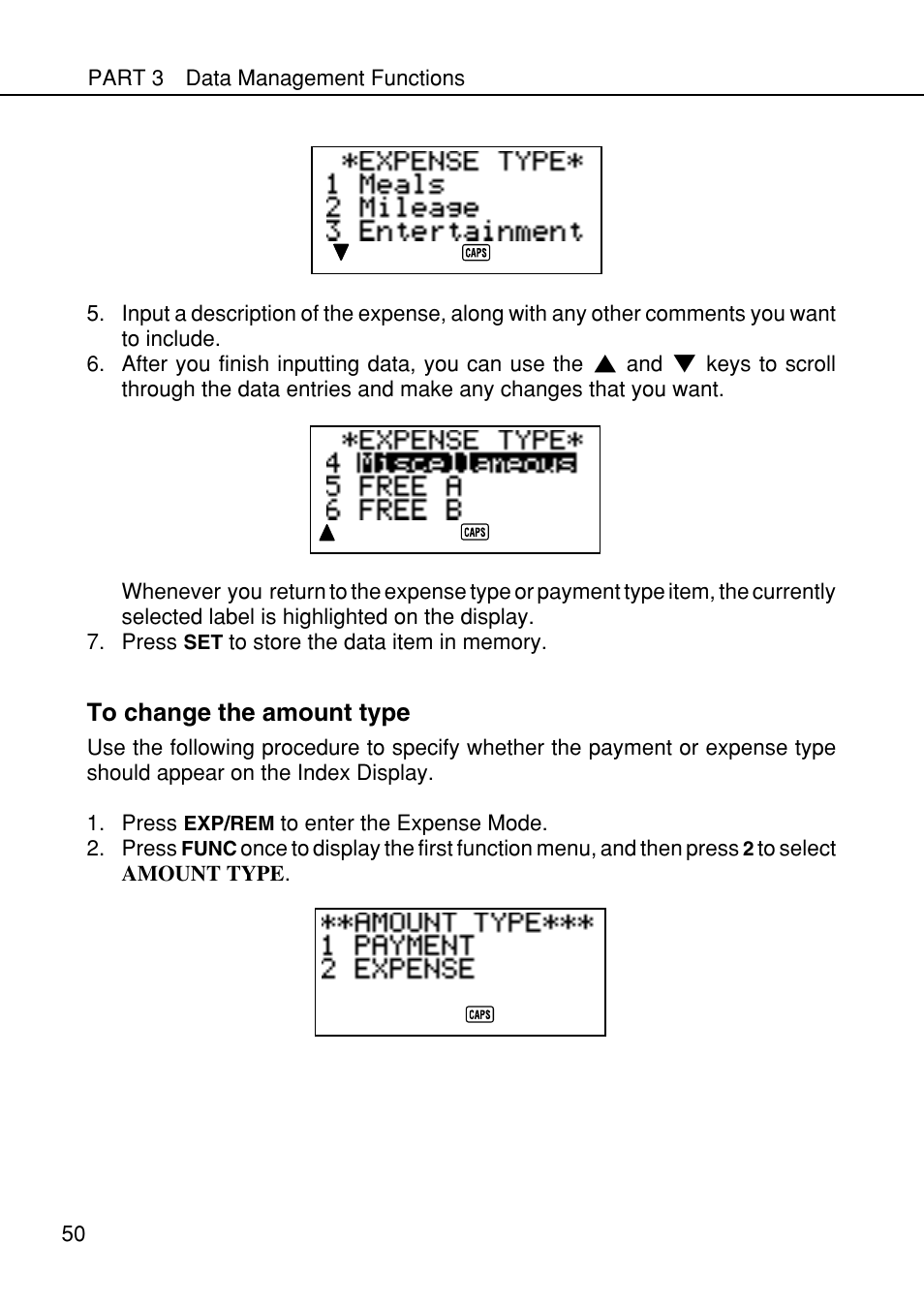 Casio SF-4985ER User Manual | Page 52 / 118