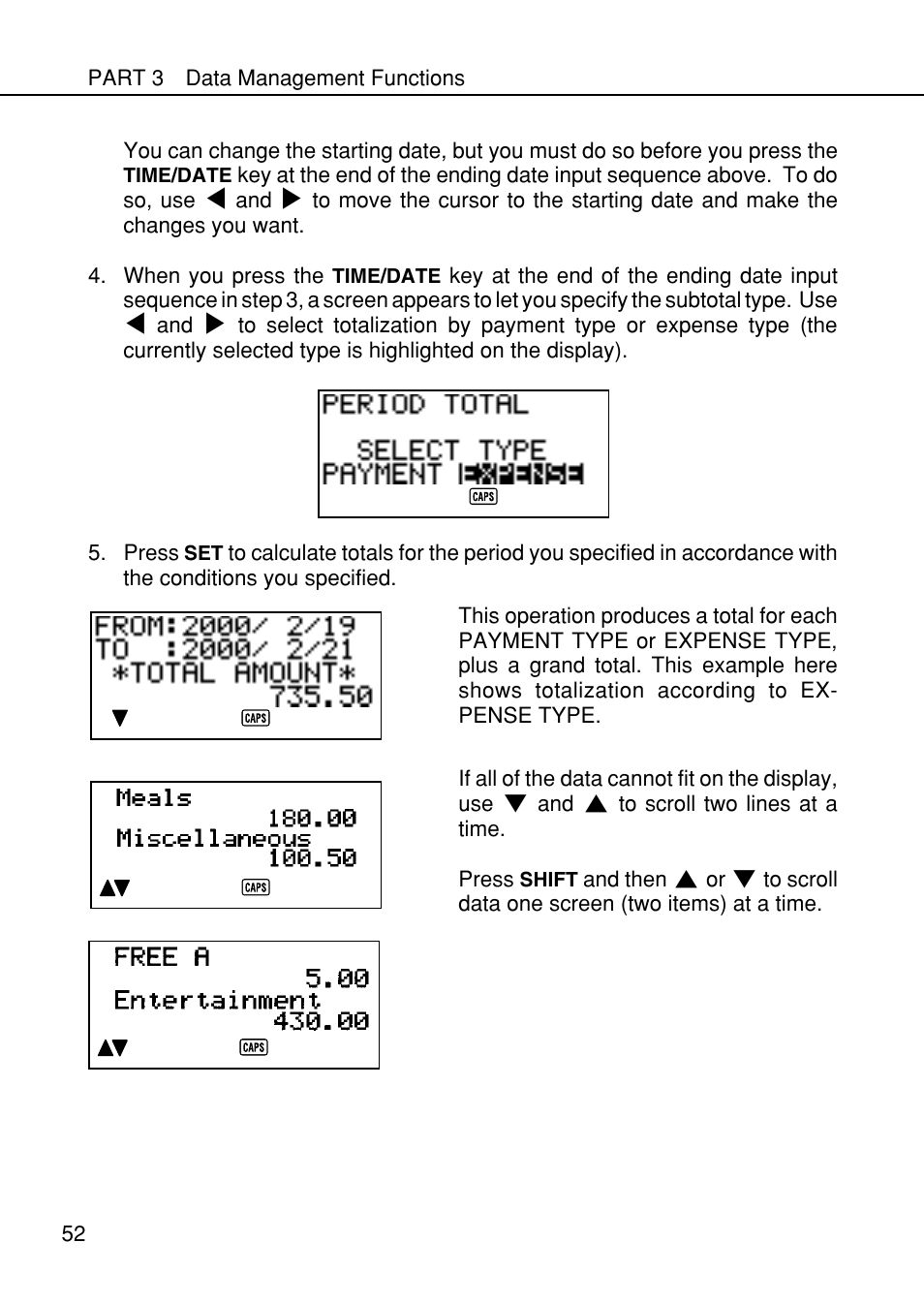 Casio SF-4985ER User Manual | Page 54 / 118