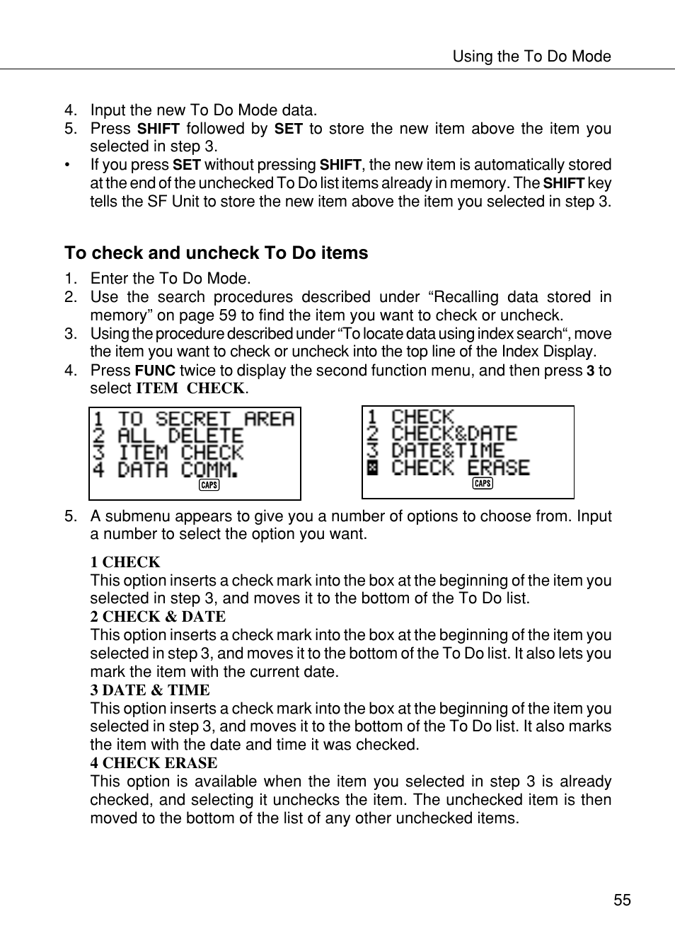 Casio SF-4985ER User Manual | Page 57 / 118