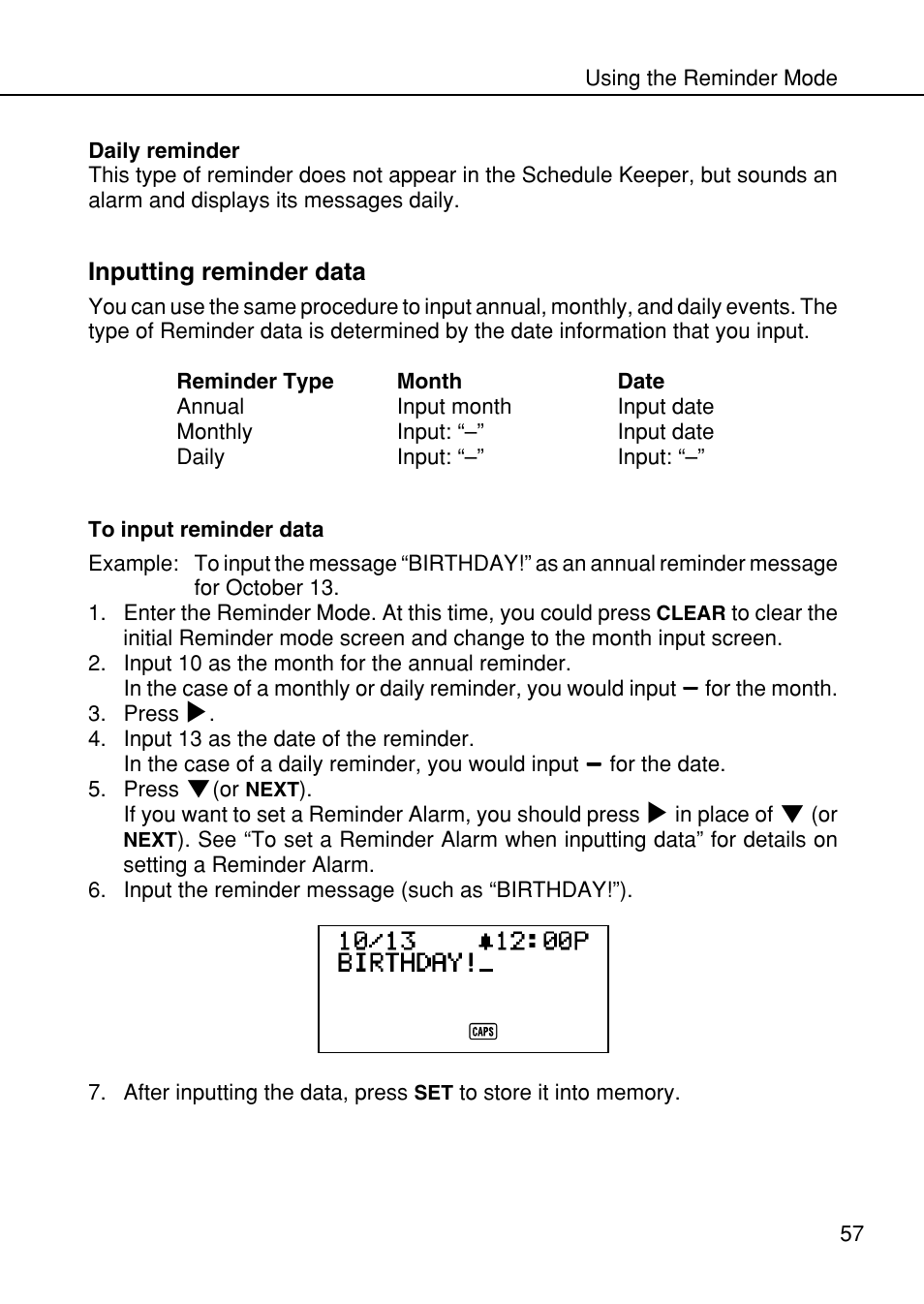 Casio SF-4985ER User Manual | Page 59 / 118