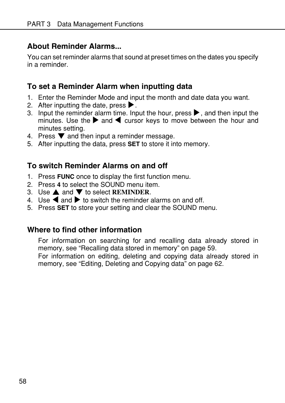 Casio SF-4985ER User Manual | Page 60 / 118