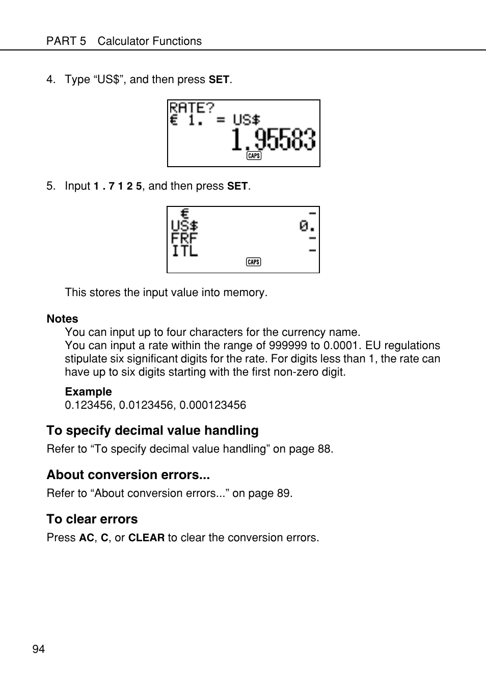 Casio SF-4985ER User Manual | Page 96 / 118