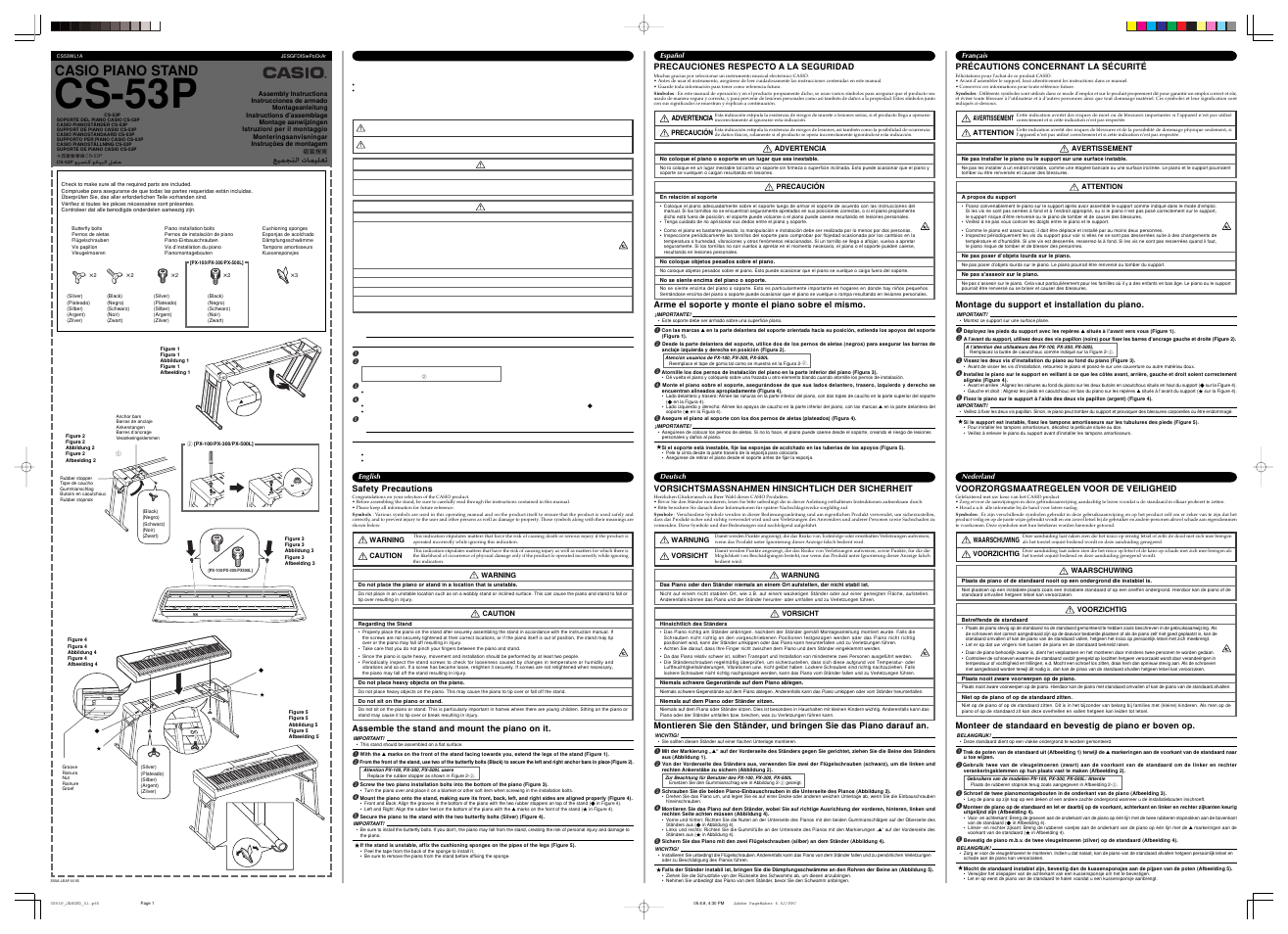 Casio CS-53P User Manual | 2 pages