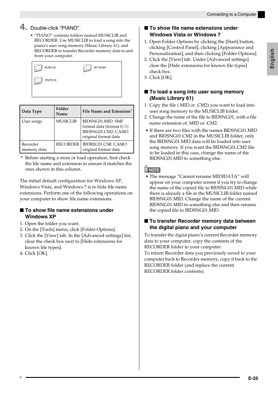 Casio Privia MA1001-B User Manual | Page 27 / 41