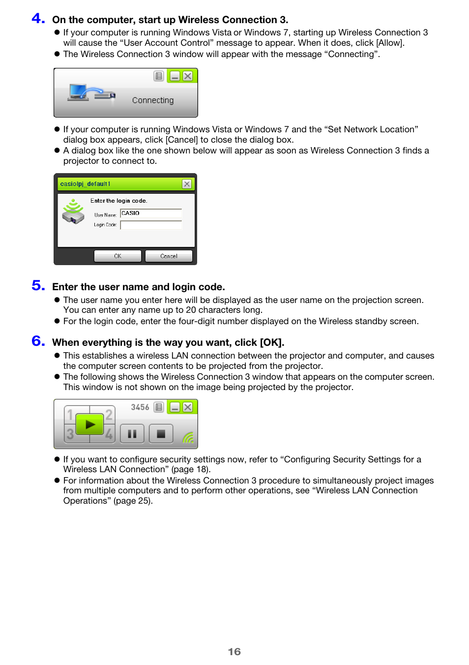 Casio XJ-M255 User Manual | Page 16 / 47