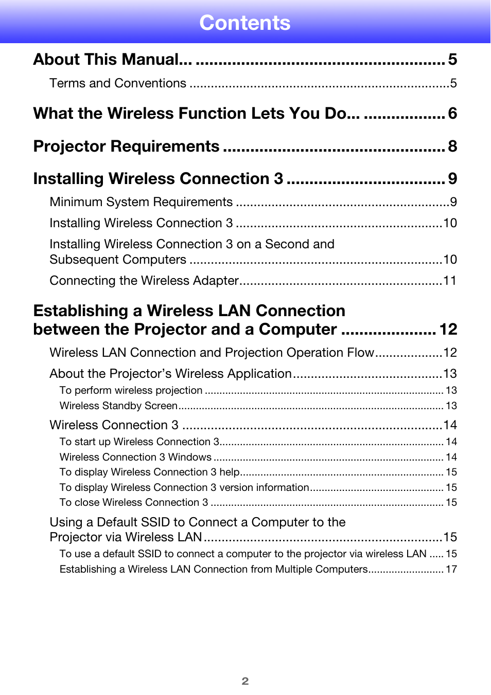 Casio XJ-M255 User Manual | Page 2 / 47