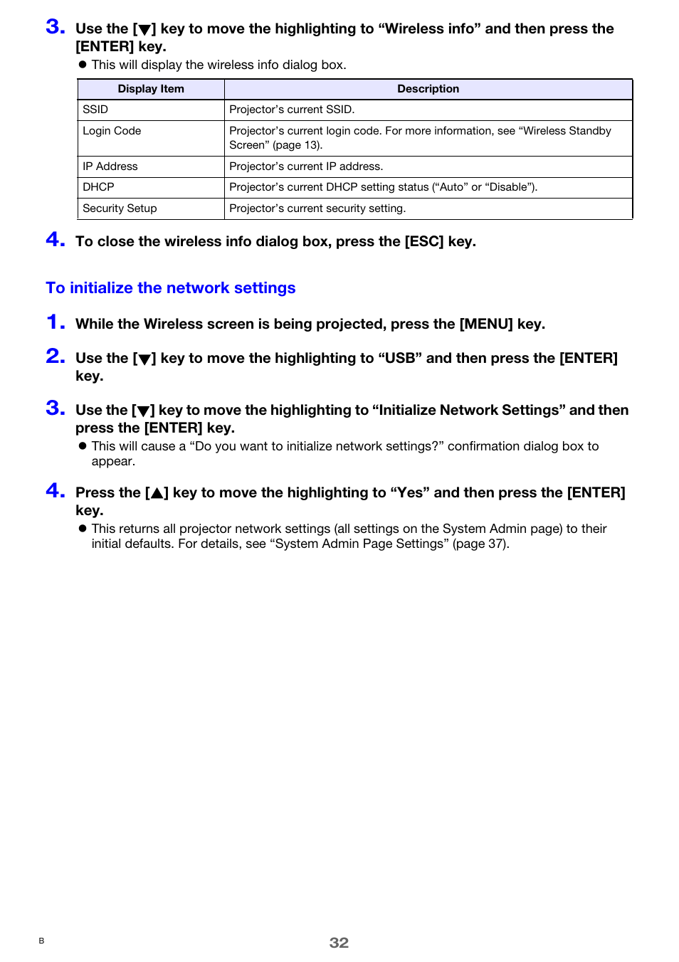 Casio XJ-M255 User Manual | Page 32 / 47