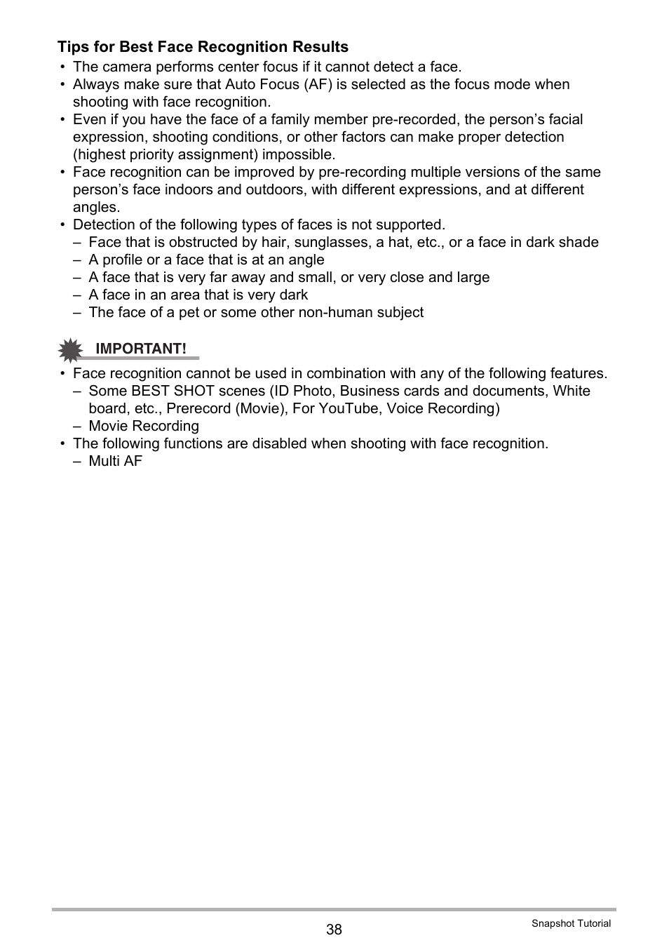 Casio EX-Z300 User Manual | Page 38 / 170
