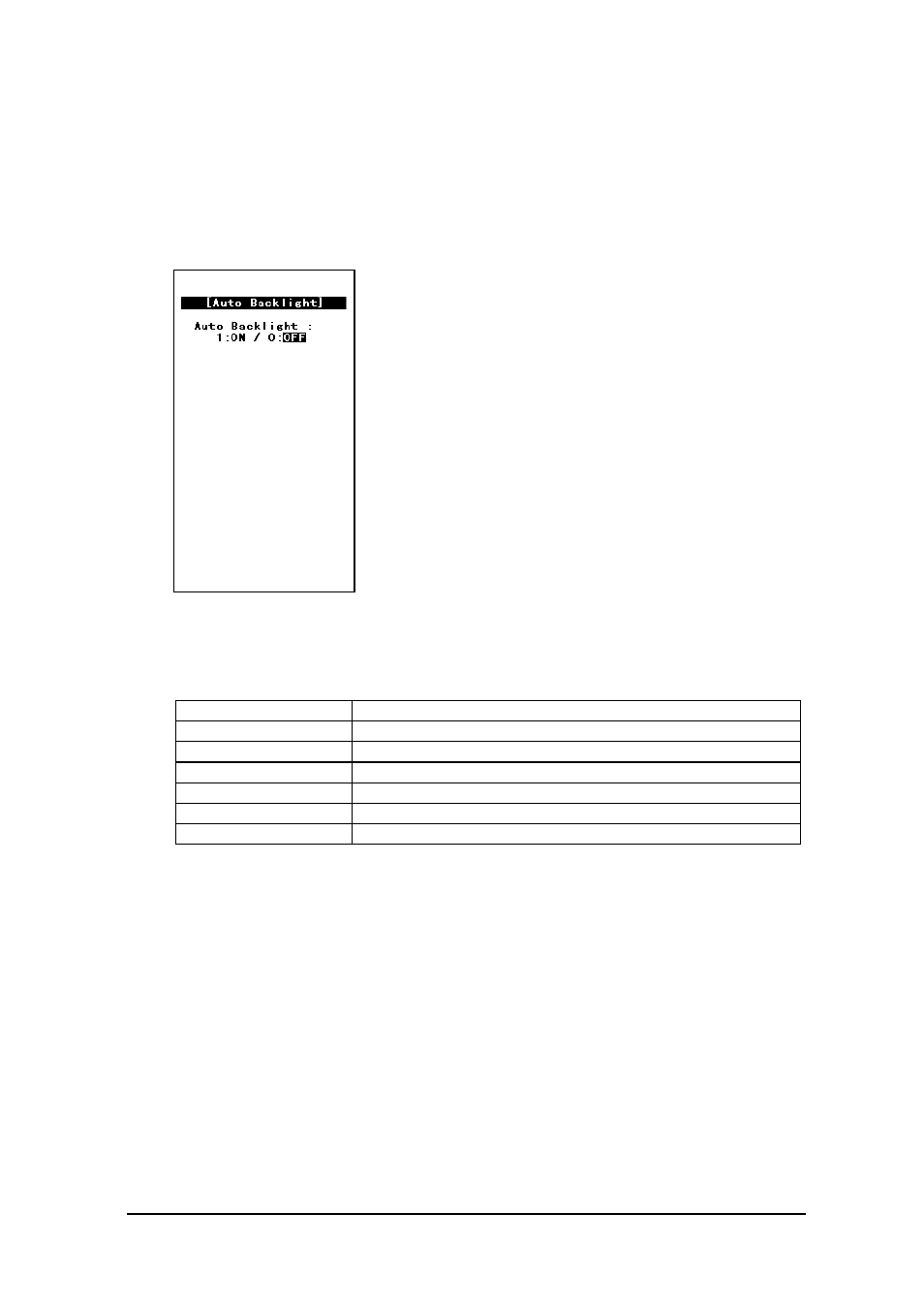 Auto backlight setup, 7 auto backlight setup | Casio IT-2000D User Manual | Page 60 / 224