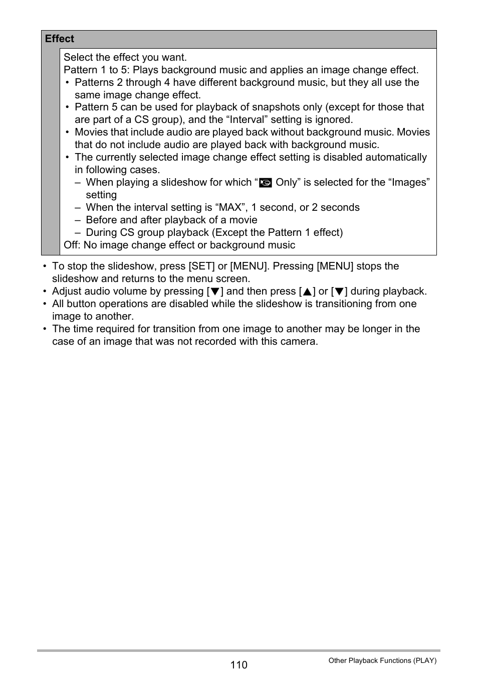 Casio EX-ZR10  EN User Manual | Page 110 / 199