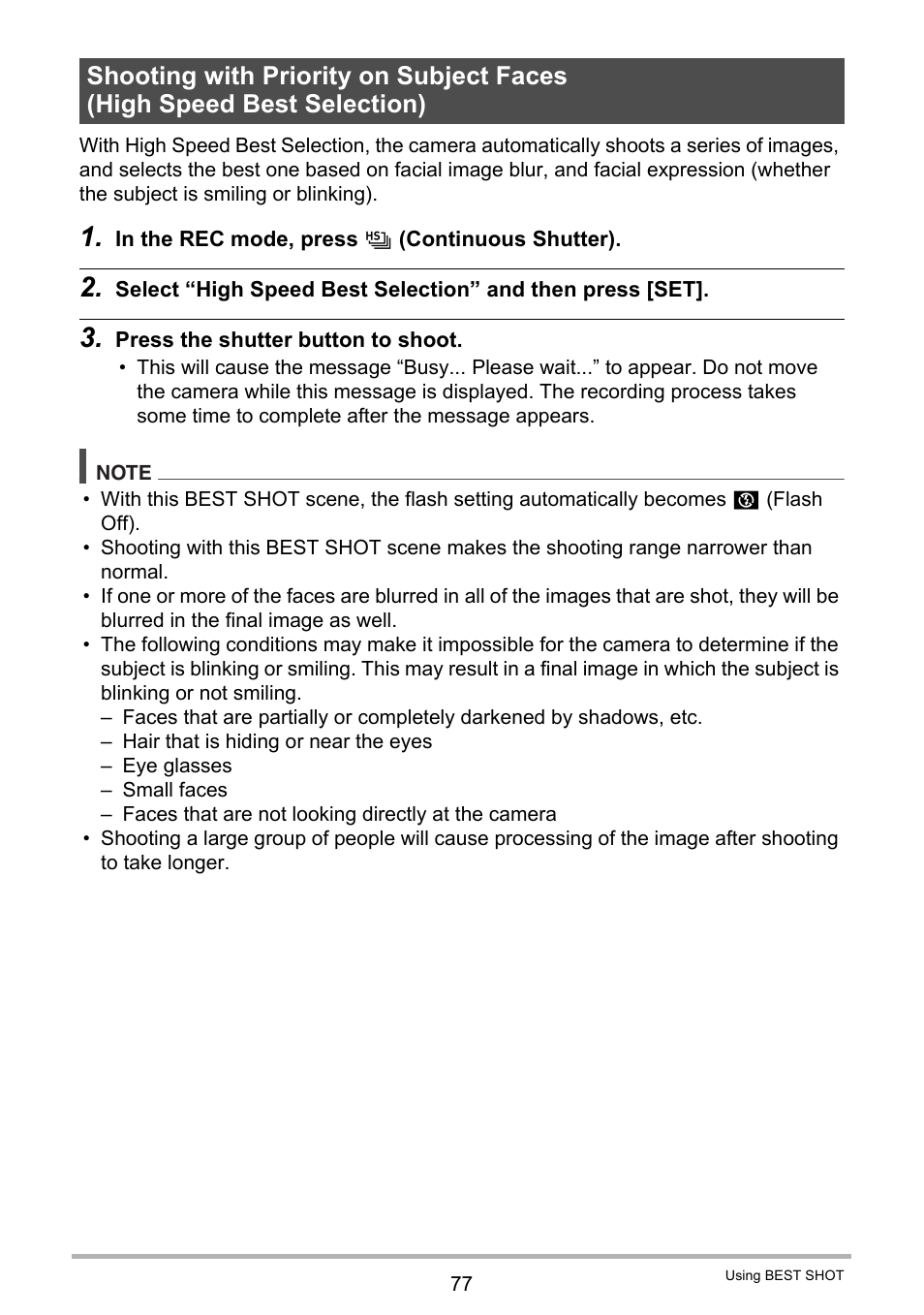 Casio EX-ZR10  EN User Manual | Page 77 / 199