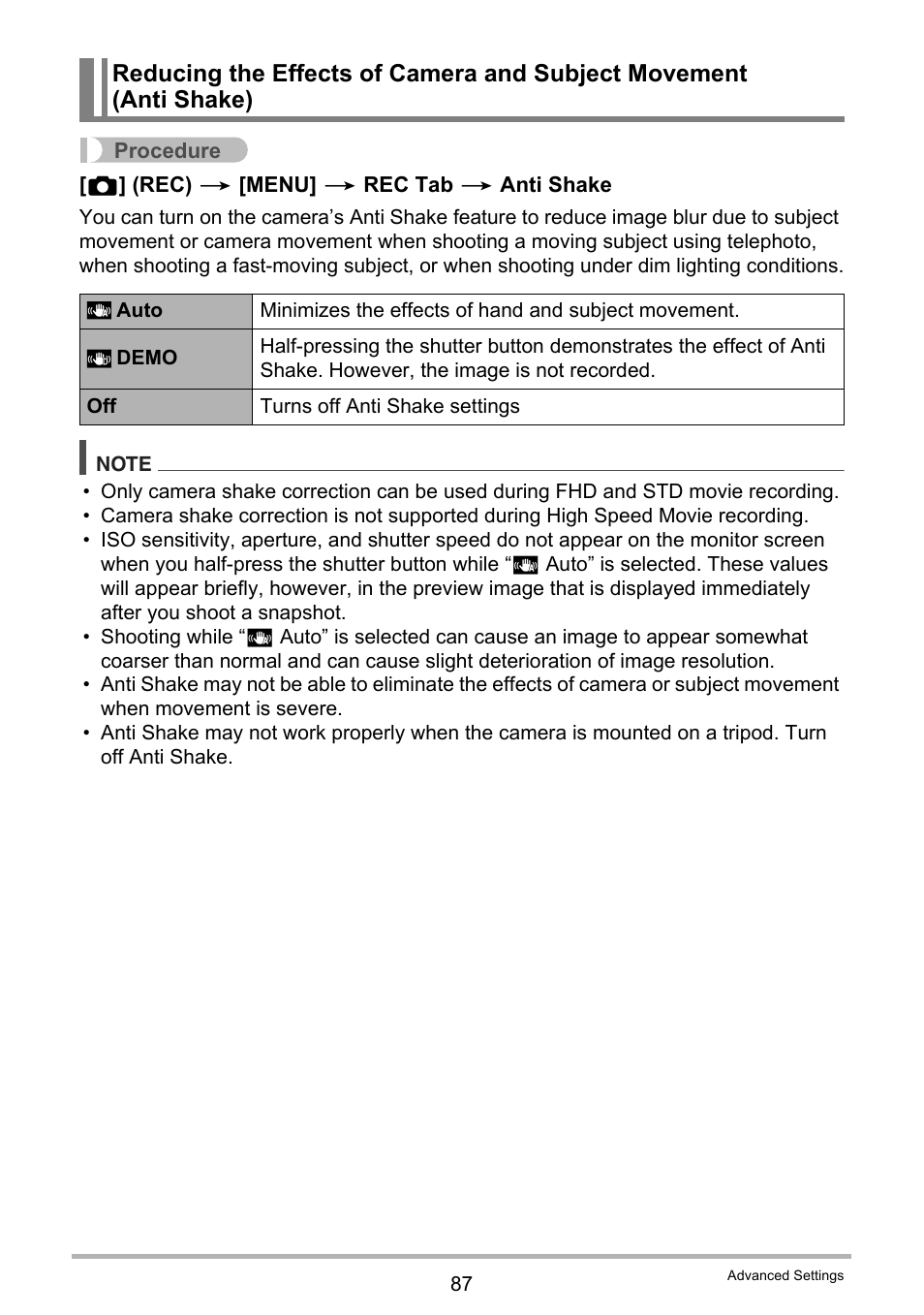 Casio EX-ZR10  EN User Manual | Page 87 / 199