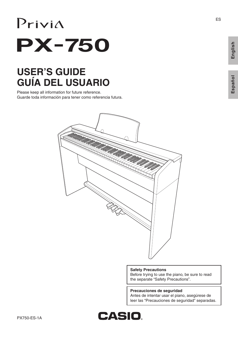 Casio PX-750 User Manual | 42 pages