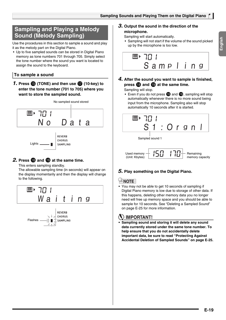 S a m, L i n, S 1 : o r | Casio CDP-220R User Manual | Page 21 / 80