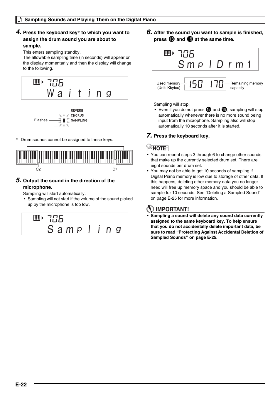 S a m, L i n | Casio CDP-220R User Manual | Page 24 / 80