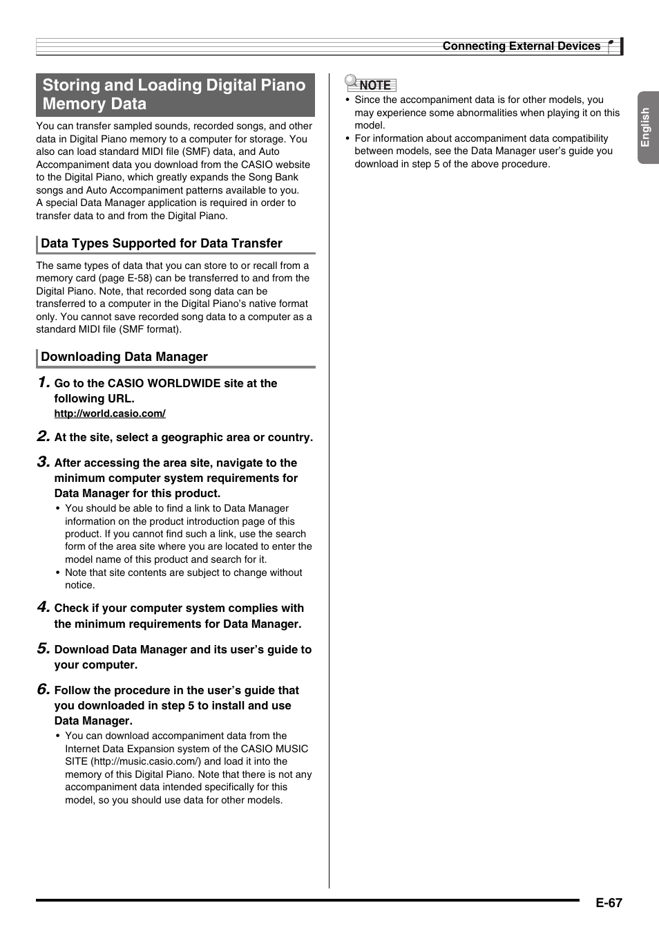 Ge e-67) | Casio CDP-220R User Manual | Page 69 / 80