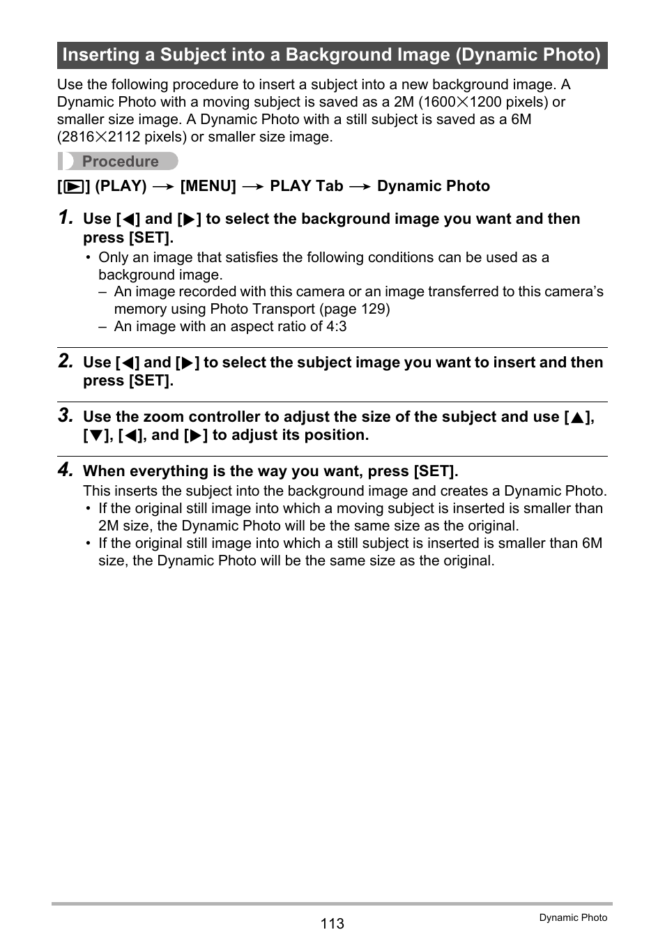 Casio EX-Z280 User Manual | Page 113 / 194