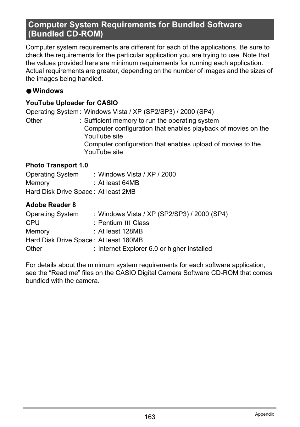 Casio EX-Z280 User Manual | Page 163 / 194